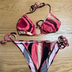 EMILIO PUCCI Marmo Bikini Rosa Marrone Pink Large